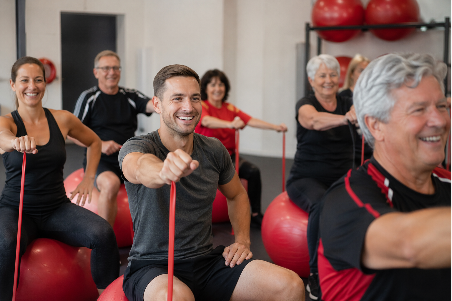 Rehasport-Gruppe trainiert im aktivita Hamm
